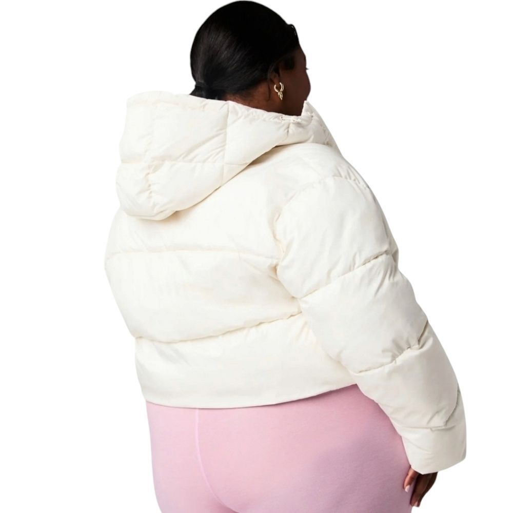 FABLETICS 1X Ivory essential cropped hooded Puffer Jacket NWT - Picture 10 of 16